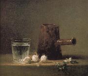 Jean Baptiste Simeon Chardin Water glass coffee pot Sweden oil painting artist
